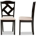 thumbnail image 4 of Set of 2 Baxton Studio Ruth Modern and Contemporary Beige Fabric Upholstered and Dark Brown Finished Dining Chair Set, 4 of 7