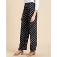 thumbnail image 3 of Moomaya Wide Leg Printed Palazzo Pants For Womens, Elastic Waist Bottoms, 3 of 8