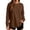 Brown, variant on Women’s Crew Neck Sweatshirt Long Sleeve Pullover Casual Loose Fit Curved Hem Top,Sizes S-2XL