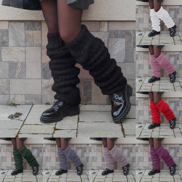 Bas à Moins de 10 $ Noirs pour Femmes, Bas d'Hiver pour Femmes, Mode Décontractée, Bas en Tricot, Bas