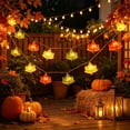 thumbnail image 5 of Viflosae Lights Thanksgiving Centerpieces for Tables LED Pumpkin Maple Leaf Light String Thanksgiving Decorative Light Pendant Holiday Lighting Arrangement Ornaments, 5 of 6