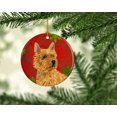 thumbnail image 2 of Carolines Treasures SS4706-CO1 Norwich Terrier Flocons de Neige Rouges Ornement en Céramique de Noël, 2 of 2