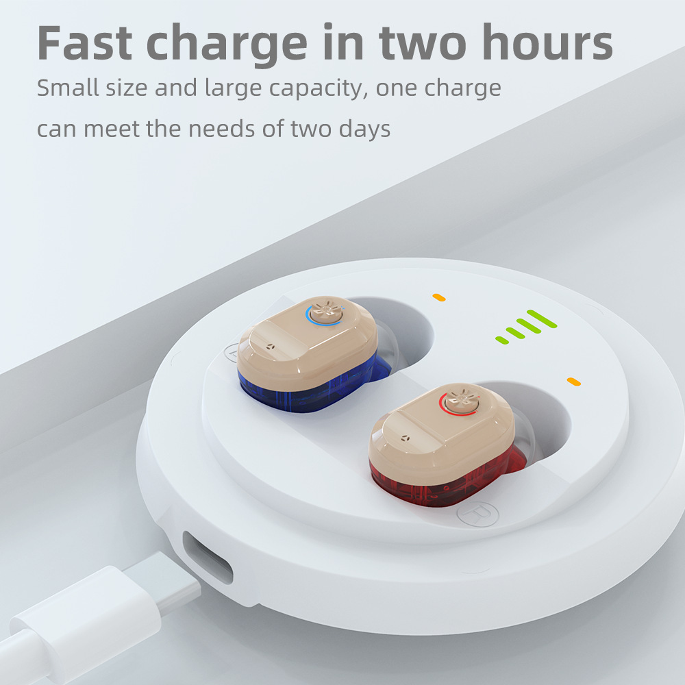 SUWU Hearing Aids, Autiphon Rechargeable Digital Hearing Aids Case for Seniors Adults with Noise Cancelling, Patented Design for Easy Operation, 1 Week Backup Power, U0 Series, Pair, 2025 Version