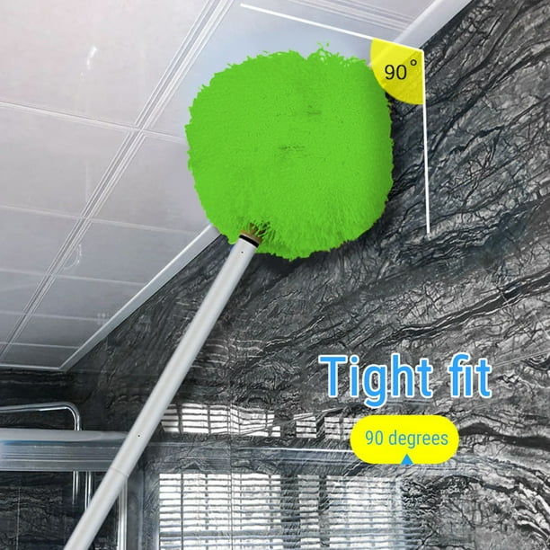 Plumero de Microfibra para Ventiladores de Techo con Extensión de 67 Pulgadas y Cabezal Lavable Desmontable para Techos Altos, Persianas, Muebles y Zonas de Difícil Acceso.