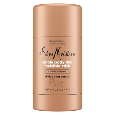 SheaMoisture Plant Based Women's Whole Body Invisible Deo Stick, Coconut & Hibiscus, 2.6 oz