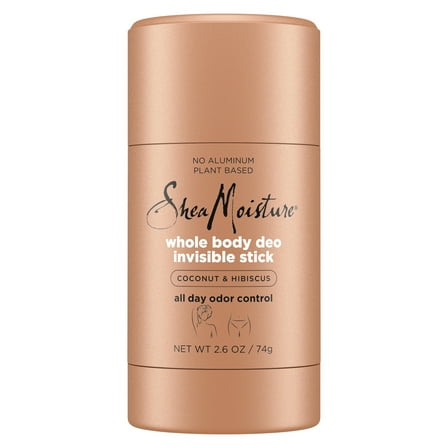 SheaMoisture Plant Based Women's Whole Body Invisible Deo Stick, Coconut & Hibiscus, 2.6 oz