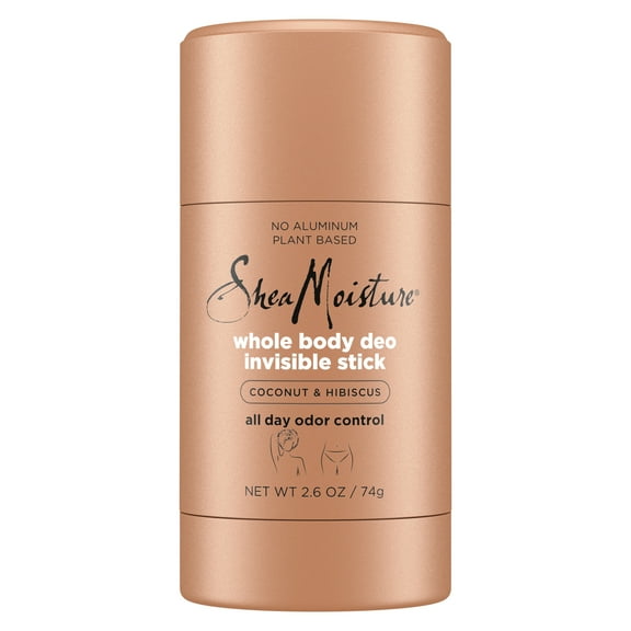 SheaMoisture Plant Based Women's Whole Body Invisible Deo Stick, Coconut & Hibiscus, 2.6 oz