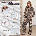 thumbnail image 7 of SCRAWLGOD Camo Forest Leaf Print Women's 2 Piece Outfits Long Sleeve Pullover Loose Sweatshirt Wide Leg Pants with Pockets Turtleneck Sweatsuit Loungewear Set, XS, 7 of 7