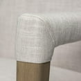 thumbnail image 6 of Mercana  Palisades Cream Fabric Wrap Brown Wood Frame Dining Chair, 6 of 7