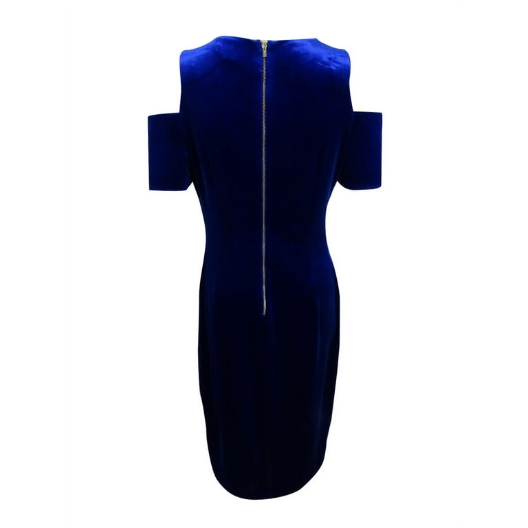 Calvin klein velvet cold shoulder dress new arrivals