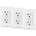 thumbnail image 1 of ELECTECK 3 Pack GFCI Outlets 20 Amp, Tamper Resistant (TR), Decor GFI Receptacles with LED Indicator, Ground Fault Circuit Interrupter, Dec, 1 of 7