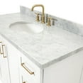 thumbnail image 4 of Ariel Taylor 49 In. Oval Sink Vanity With Carrara White Marble Countertop In White, 4 of 10