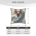 thumbnail image 4 of Xecao Cool Cloud White Dragon Print Soft Velvet Decorative Throw Pillow Covers, Square Cushion Cases for Bed, Sofa, Living Room, Car, and Indoor Outdoor Use-18"x18", 4 of 8