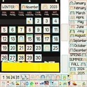 NewSoul Calendar Pocket Chart,Monthly Calendar for Kid Preschool Kindergarten Classroom Elementary Must Haves,Classroom Decorations Decor,Chalkboard Brights Calendar Bulletin Board Set
