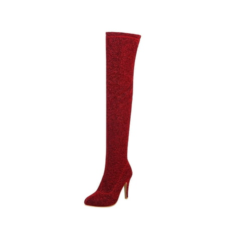 

Gzztg Tall Boots For Women Sexy Autumn And Winter Fashion Was Thin High-Heeled Women S