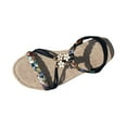 thumbnail image 2 of Under $15 Sandals Women, Xunlbb Fashion Women Casual Round Head Comfy Sandals Beach Casual Sandals Shoes(Dark Blue,Size:35), 2 of 8