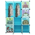 thumbnail image 2 of Armario Modular Infantil Armario para niños DIY Estantería infantil Organizador Modular para Niños 111x37x147cm 12 Cubos esquí esquí Gafas de esquí, 2 of 5