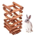 thumbnail image 3 of Wooden Pet Grass Stand Manger Rack Fodder Feeder Food Bowl for Chinchilla Rabbit Guinea Pig Cavy Groundhog, 3 of 9
