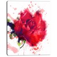 thumbnail image 2 of Belle Rose Rouge Vif - Impression sur Toile Florale, 2 of 3