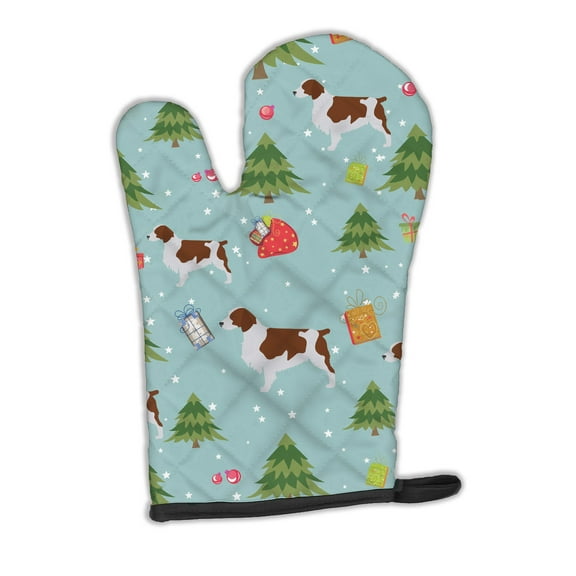 Christmas Welsh Springer Spaniel Oven Mitt