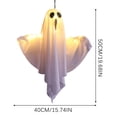 thumbnail image 2 of Luyimi 19.68" Hanging Halloween Ghosts with LED Lights, White Spooky Glowing Ghost Decor, Battery Operated Halloween Terror for Yard Decorations Outdoor Indoor Porch Lawn Haunted House 2Pcs, 2 of 8