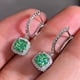 thumbnail image 1 of Exquisitos pendientes de mujer con microincrustaciones de circonitas Joker con hebilla de oreja, joyería europea y americana, 1 of 6