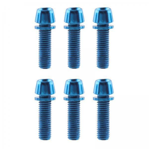 3x6x Tornillos Para Vástago De Bicicleta, Piezas De Repuesto, Pernos Para Vástago De Bicicleta Para Bicicleta De Carretera, Color Azul