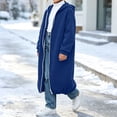 thumbnail image 6 of AVRNLIQ Kids Long Zip Up Hoodie Oversized with Pockets Blue Lightweight Coat for Boys Girls,Size 11-12T, 6 of 7