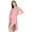 Light Pink, variant on Inkmeso Solid Summer Casual Tunic Dress For Women's Short Mini Dresses With Button Placket