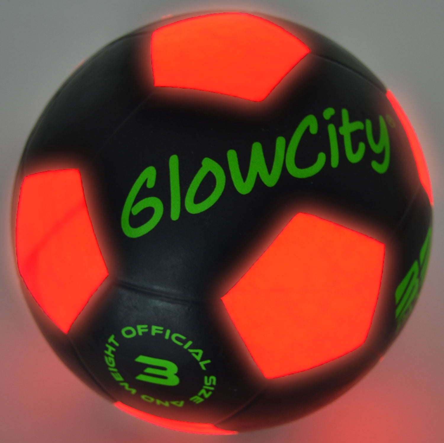 GlowCity Size Three Light Up LED Soccer Ball-Uses Two Hi-Bright LED Lights - Walmart.com 