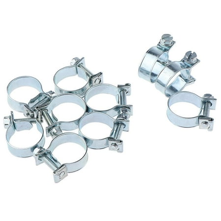 

10Pcs Mini Fuel Style Hose Clamp Adjustable Hose Clip For Petrol - Ø 18 - 20mm