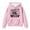 Pink, variant on CONFREE Hoodies for Teen Girls Long Sleeve Hooded Sweatshirt for Girls Trendy Big Sister Letter Prints Fashion Preppy Pullover Tops With Pocket