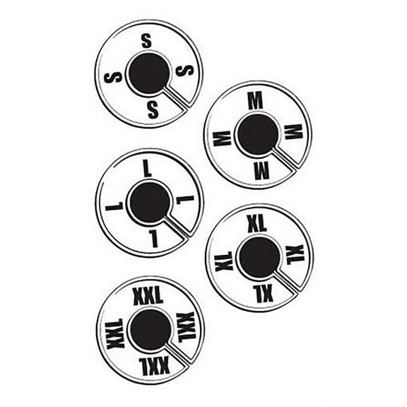 SSWBasics Round Size Divider for Hangrail Generic Variety Pack- Closet Dividers for Hanging