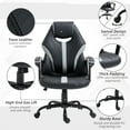 thumbnail image 6 of Vinsetto Racing Style Gaming Chair with Adjustable Height Armrests Gray, 6 of 9