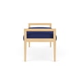 thumbnail image 2 of Pemberly Row Waiting Reception 2 Seat Bench Wood Frame in Blue, 2 of 5