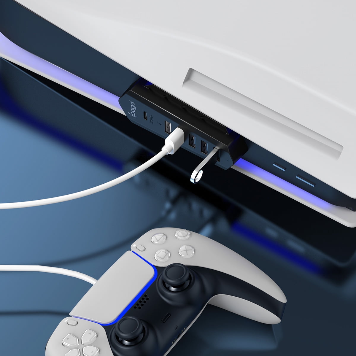 6 Ports USB Hub for PS5 Slim, High-Speed Extra USB Port Extender for PS5 Slim,Accessories for PS5 Slim