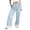 80Blue480, variant on WERYOUNG Flowy Wide Leg Pants For Women Stretchy High Waist Loose Fit Casual Trousers With Lace Trim Outdoor Activities Versatile Slacks
