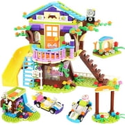 Exercise N Play Friends Tree House Creative Building Set Toys Treehouse Building Blocks Kit Christmas Gift Toy for Girls 6-12 (547 Pcs)