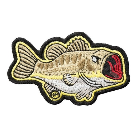 Carnivorous Freshwater Largemouth Bass Patch, Fishing Patches, manufactured by PatchStop
