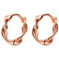 thumbnail image 2 of Rose Gold Earrings Small Hoop Earrings For Women 18k Rose Gold Plated 925 Sterling Silver Mini Huggie Earring 12mm, 2 of 6