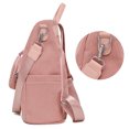 thumbnail image 2 of Stylago Backpack Purses for Women Square Corduroy Computer Bags with Zipper Pouch Crossbody Strap Schoolbag for Travel Work Pink, 2 of 6