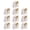 White, variant on YongCo Set of 10 Leather Case Elegant Jewelry Bag Leather Handbag Packaging Box Gift Box Small Packaging Handbag for Jewelry