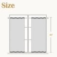 thumbnail image 2 of Cortinas de Cocina Jinchan de Lino 45 cm Rustic Nivel 2 Paneles Blancos, 2 of 9