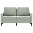 thumbnail image 3 of Bowery Hill Contemporary Metal 2-Seater Sofa in Light Gray Polyester, 3 of 11
