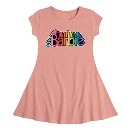 

Barbie Pride - Barbie 3D Logo - Toddler And Youth Girls Fit And Flare Dress