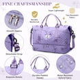 thumbnail image 5 of Gynky Travel Duffle Bag for Women Floral Weekender Bags with Shoe Compartment Carry on Overnight Bag Gym Tote Duffel Bag with Wet Pocket Hospital Bags for Travel Essentials, 5 of 9