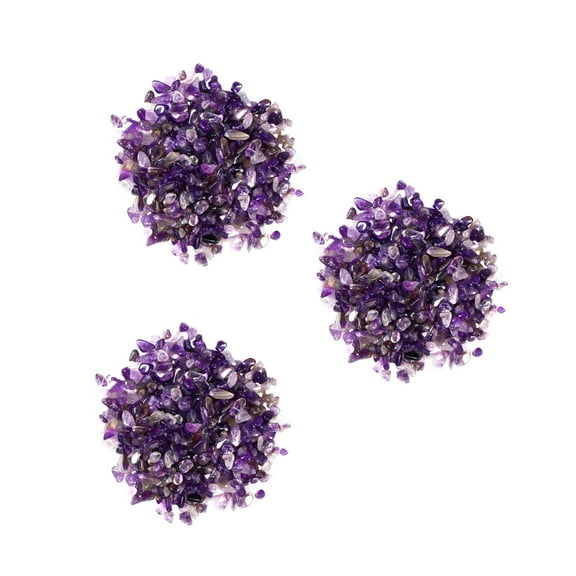 3pcs 200g Aquarium Gravel Decor Irregular Landscape Accessories Fish Tank Stone Ornament for Home Living Room (Purple)