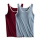 thumbnail image 1 of Camisola de manga corta para mujer, 2 piezas, con almohadilla para el pecho, sin aros de acero, ropa interior para yoga, deportes, pijamas para mujer, 1 of 2