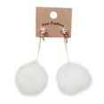 thumbnail image 1 of Pom Pom Dangle Earrings Fashion Rhinestone Fluffy Drop Earrings Pendant Earrings, 1 of 10