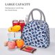 thumbnail image 5 of Easygdp Blue Ink Flowers Bolsa de Almuerzo Insulada Grande, Forro de Aluminio, Diseño Espacioso, a Prueba de Fugas, Ideal para Trabajo, Picnics, Viajes y Actividades al Aire Libre, 5 of 6